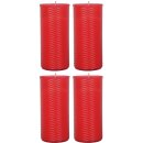 Ersatzkerzen für Grablaternen N3 Rot 4er Pack