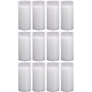 Ersatzkerzen für Grablaternen N3 Weiß 12er Pack