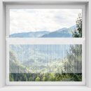 Fadengardine mit Stangendurchzug "Bistro" in 150x60cm - Weiß