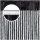 Fadenvorhang Metall-Optik Fadengardine Lurex Universalband 140x250cm (140x250cm/ schwarz)