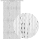 Fadenvorhang Metall-Optik Fadengardine Lurex Universalband 140x250 cm (140x250 cm/ weiß)