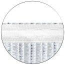 Fadenvorhang Metall-Optik Fadengardine Lurex Universalband 140x250cm (140x250cm/ weiß)