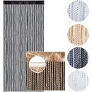 Fadenvorhang Metall-Optik Fadengardine Lurex Universalband 140x250cm (140x250cm/ weiß)