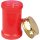 Grabkerze Rot 40h (Deckel Gold) - Laub Herz