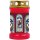 Grabkerze Rot 40h (Deckel Gold) - Fenster Rot