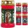 Grabkerze Rot 40h (Deckel Gold) - Fenster Rot