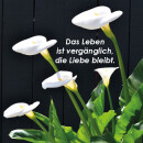 Grabkerze Weiß 40h (Deckel Gold) - Calla 2