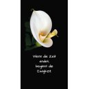 Grabkerze Rot 100h (Deckel Gold) - Calla