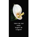 Grabkerze Rot 100h (Deckel Gold) - Calla