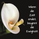 Grabkerze mit Blumen Motiv 48h Calla