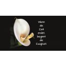 Grabkerze mit Blumen Motiv 48h Calla