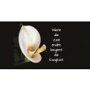 Grabkerze Weiß 48h (Deckel Gold) - Calla