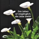 Grabkerze mit Blumen Motiv 48h Calla 2