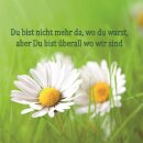 Grabkerze mit Blumen Motiv 48h Gänseblümchen