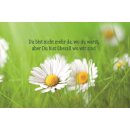 Grabkerze mit Blumen Motiv 48h Gänseblümchen