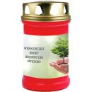 Grabkerze Rot 48h (Deckel Gold) - Baum