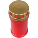 Grabkerze Rot 48h (Deckel Gold) - Baum