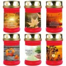 Grabkerze Rot 48h (Deckel Gold) - Ufer