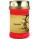Grabkerze Rot 48h (Deckel Gold) - Trauer