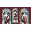 Grabkerze Rot 48h (Deckel Gold) - Fenster Rot