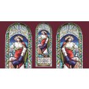 Grabkerze mit Kirchenfenster Motiv 48h Jesus