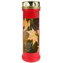 Grabkerze Rot 100h (Deckel Gold) - Ahorn
