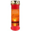 Grabkerze Rot 100h (Deckel Gold) - Ufer