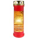 Grabkerze Rot 100h (Deckel Gold) - Allee