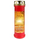Grabkerze Rot 100h (Deckel Gold) - Allee
