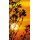 Grabkerze Rot 100h (Deckel Gold) - Sonnenuntergang