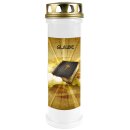 Grabkerze Weiß 100h (Deckel Gold) - Glaube