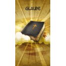 Grabkerze Weiß 100h (Deckel Gold) - Glaube