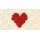 Grabkerze Rot 40h (Deckel Gold) - Rose Herz