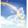 Grabkerze Weiß 40h (Deckel Gold) - Regenbogen 2