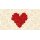 Grabkerze Rot 48h (Deckel Gold) - Rose Herz