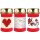 Grabkerze Rot 48h (Deckel Gold) - Rose Ranke