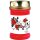 Grabkerze Rot 48h (Deckel Gold) - Rose Ranke