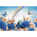 Grabkerze Rot 48h (Deckel Gold) - Regenbogen