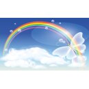 Grabkerze Rot 48h (Deckel Gold) - Regenbogen 2