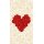 Grabkerze Rot 100h (Deckel Gold) - Rose Herz
