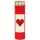 Grabkerze Rot 170h (Deckel Gold) - Rose Herz
