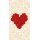 Grabkerze Rot 170h (Deckel Gold) - Rose Herz
