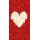 Grabkerze Weiß 170h (Deckel Gold) - Rose Herz