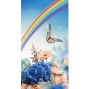 Grabkerze Rot 170h (Deckel Gold) - Regenbogen