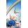Grabkerze Rot 170h (Deckel Gold) - Regenbogen