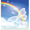 Grabkerze Rot 170h (Deckel Gold) - Regenbogen 2