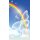 Grabkerze Rot 170h (Deckel Gold) - Regenbogen 2