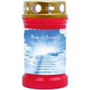 Grabkerze Rot 40h (Deckel Gold) - Treppe