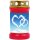 Grabkerze Rot 40h (Deckel Gold) - Herz