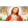Grabkerze Rot 40h (Deckel Gold) - Jesus mit Lamm